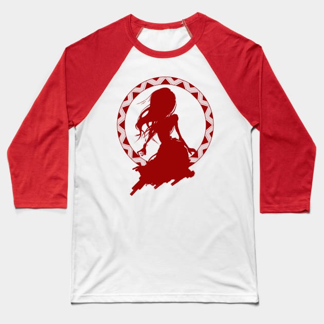 She-louette Baseball T-Shirt by karikaturari